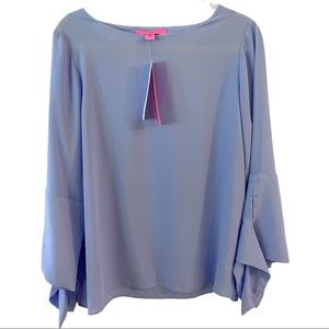 Lilly Pulitzer Langston 3/4 sleeve top - Periwinkle, sz Large (NWT)
